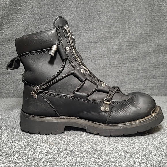 Harley Davidson Brake Light Mens Size 11.5 Motorcycle Boots Black Leather D91680 - Picture 9 of 16